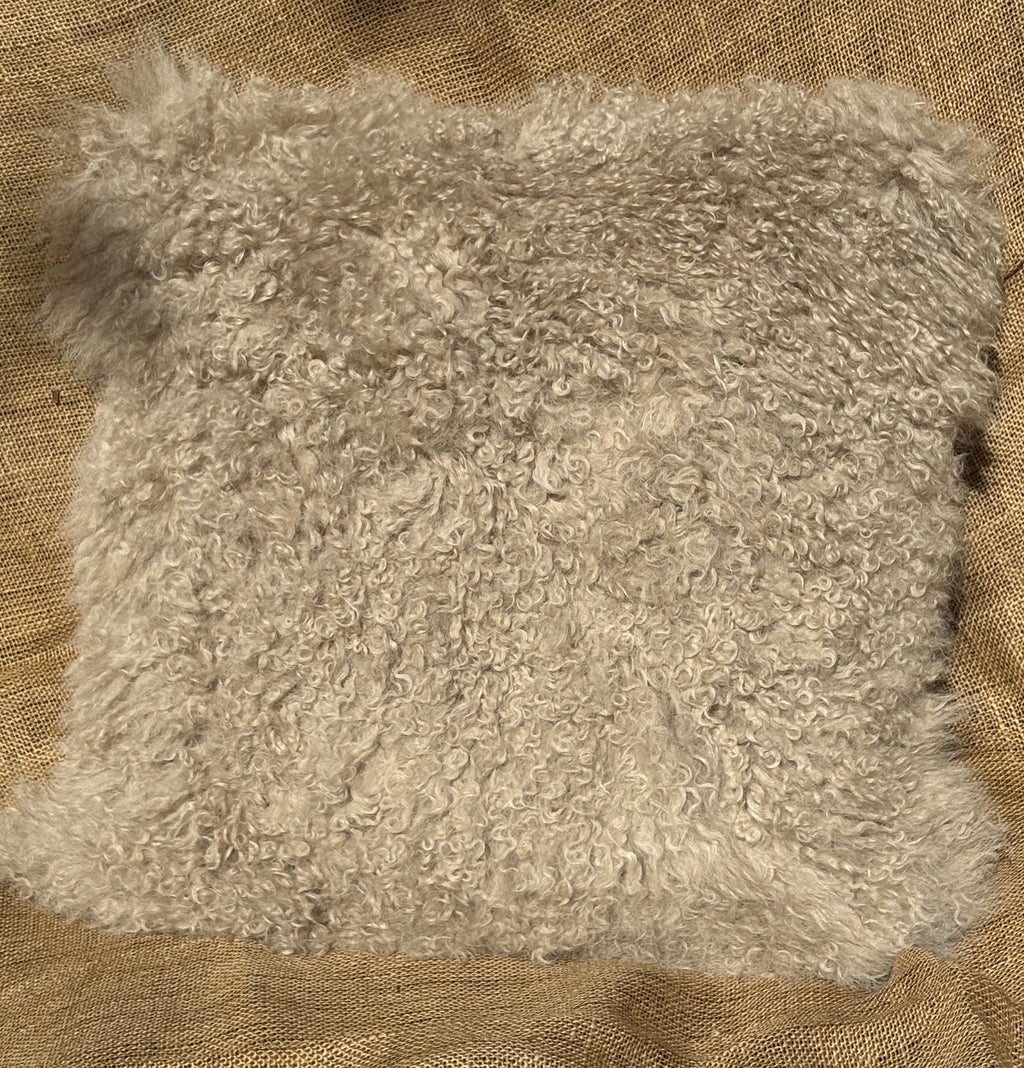 Gold Highlighted Cow Hide Pillow