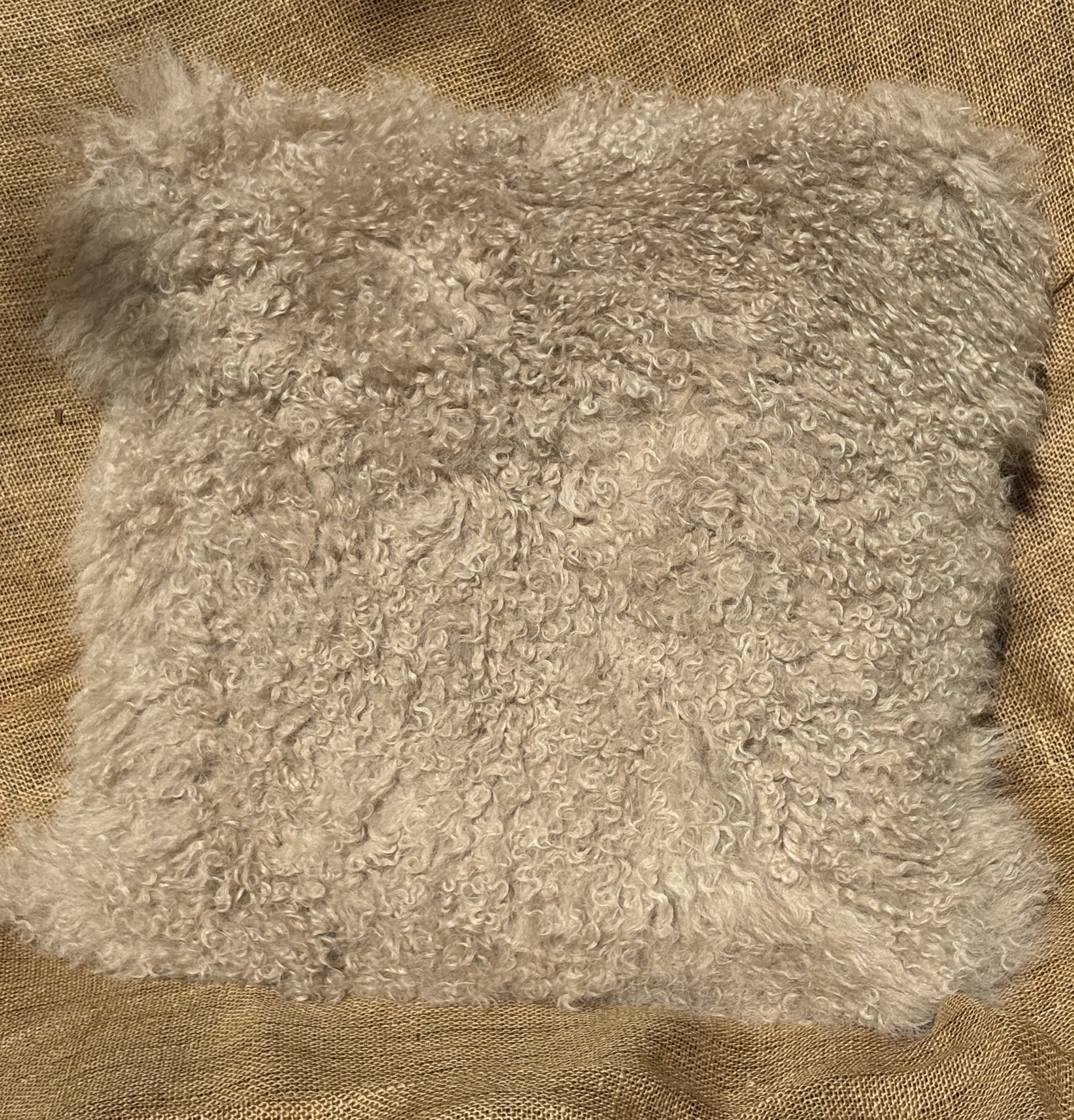 Gold Highlighted Cow Hide Pillow