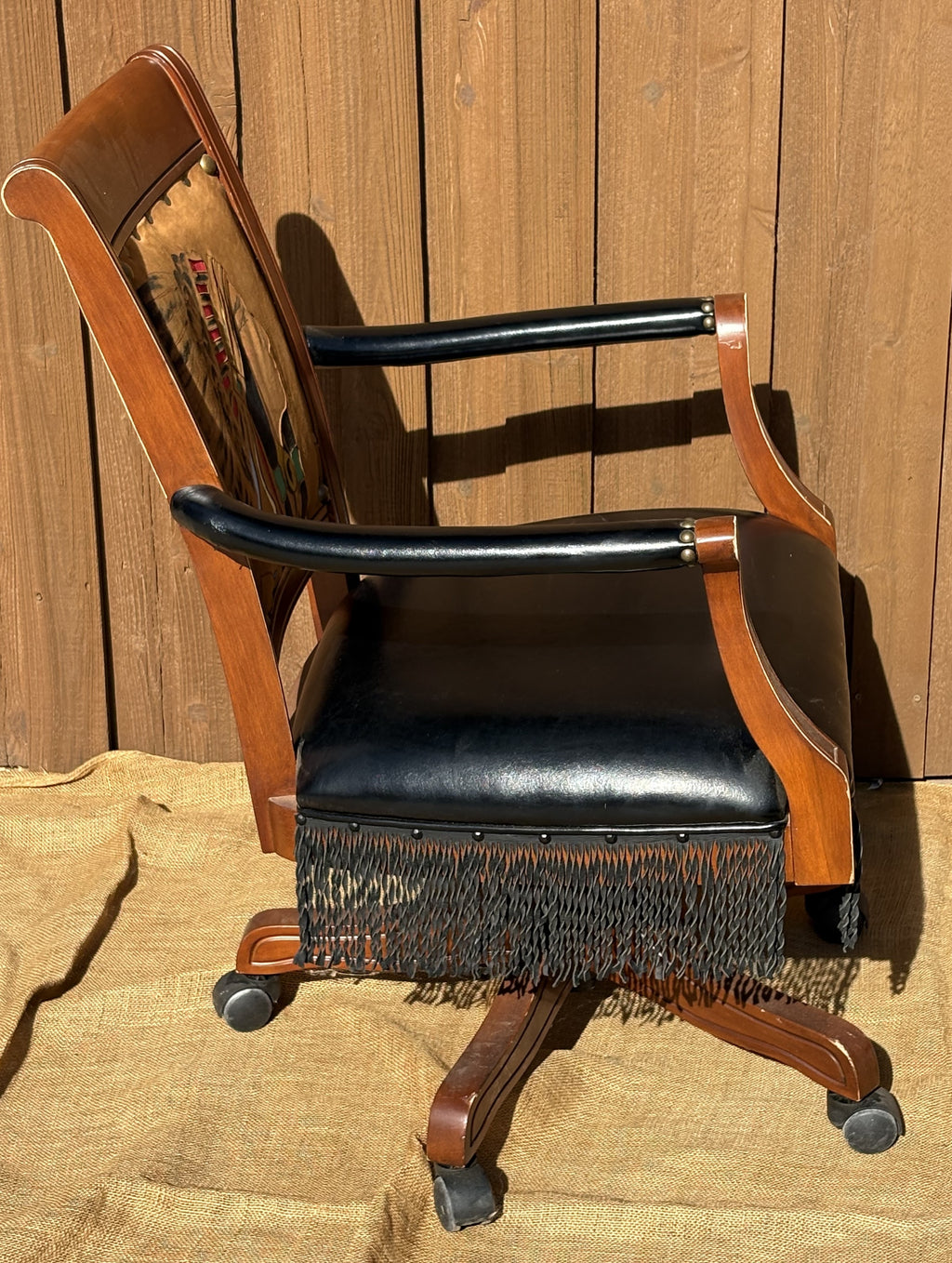 Indian Embroidered Office Chair.