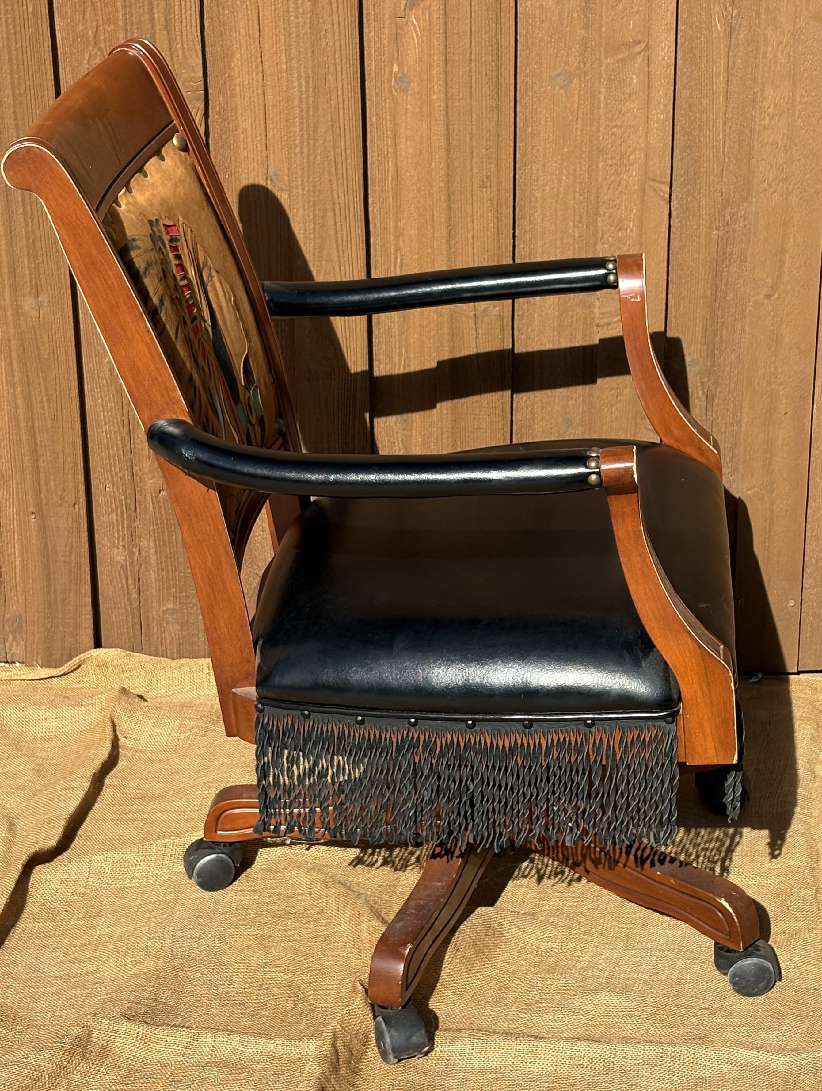 Indian Embroidered Office Chair.