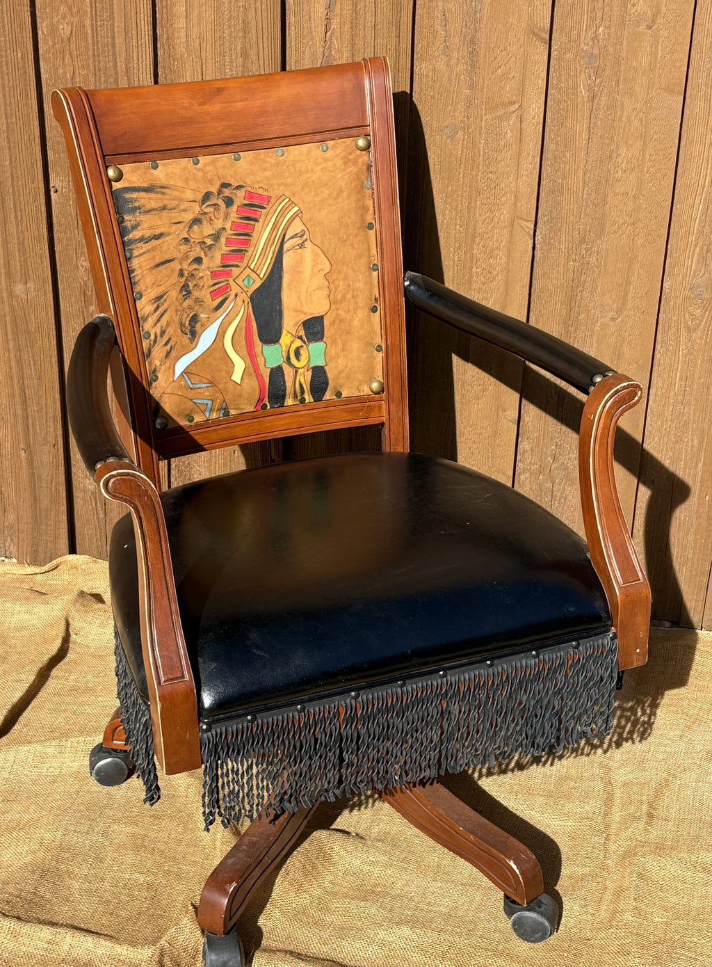 Indian Embroidered Office Chair.