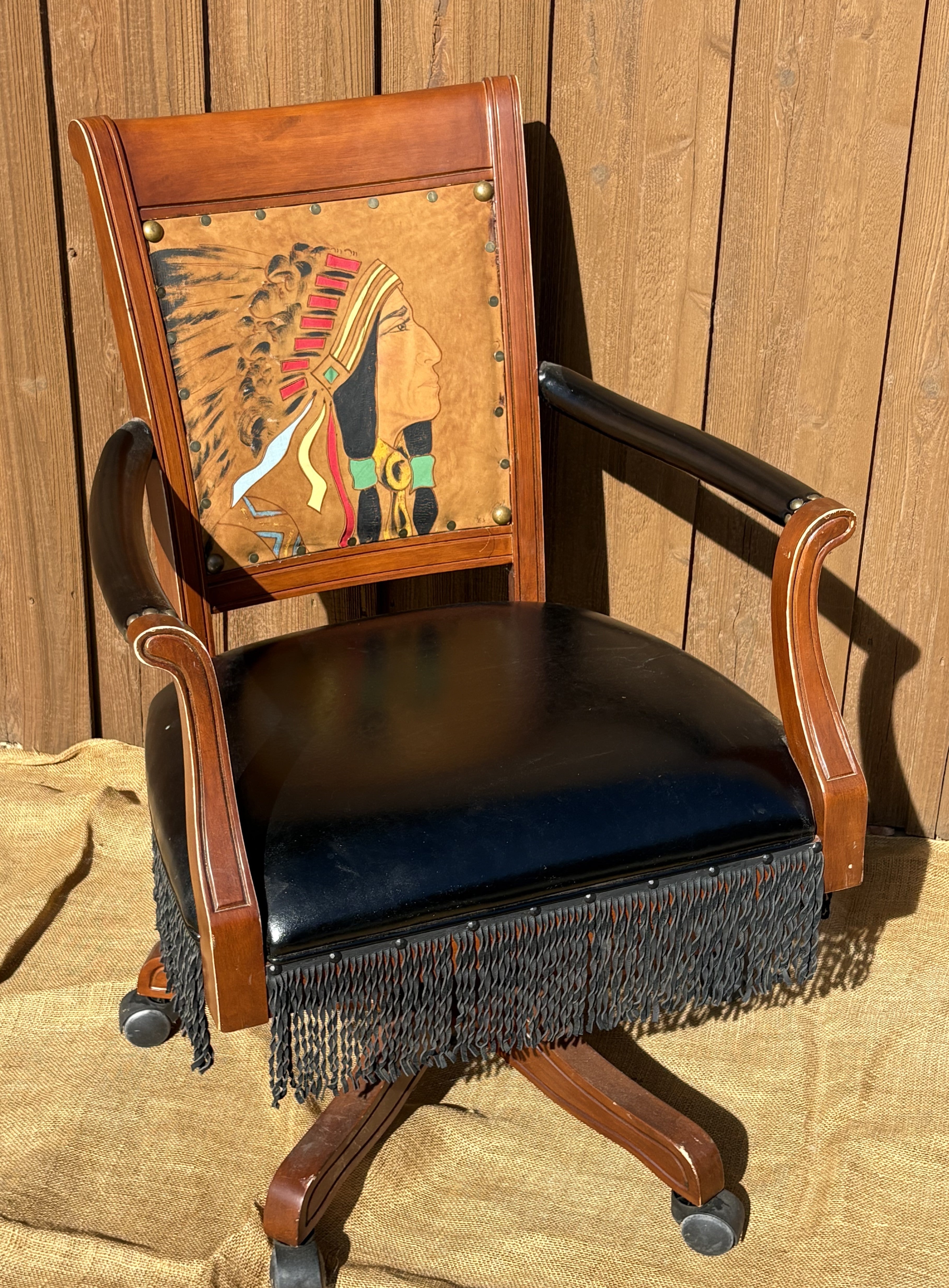 Indian Embroidered Office Chair.