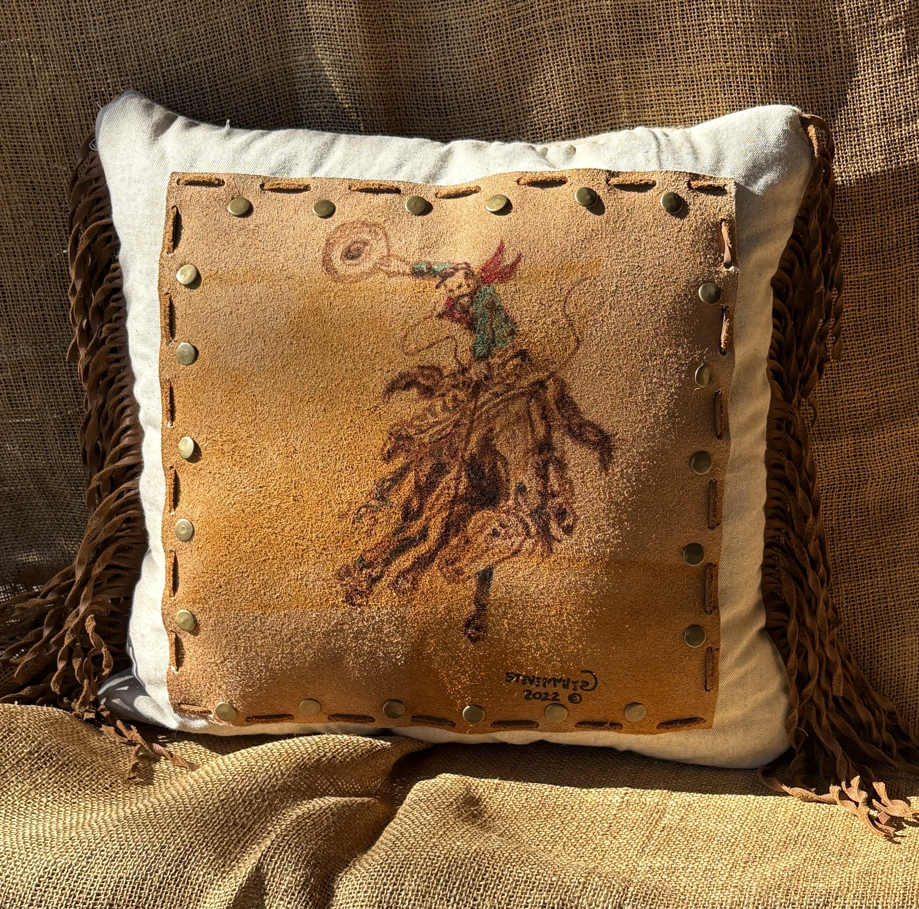 Suede Bronco Pillow